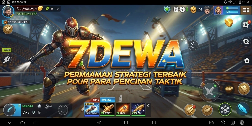 Screenshot dari gameplay strategis 7DEWA yang menarik.