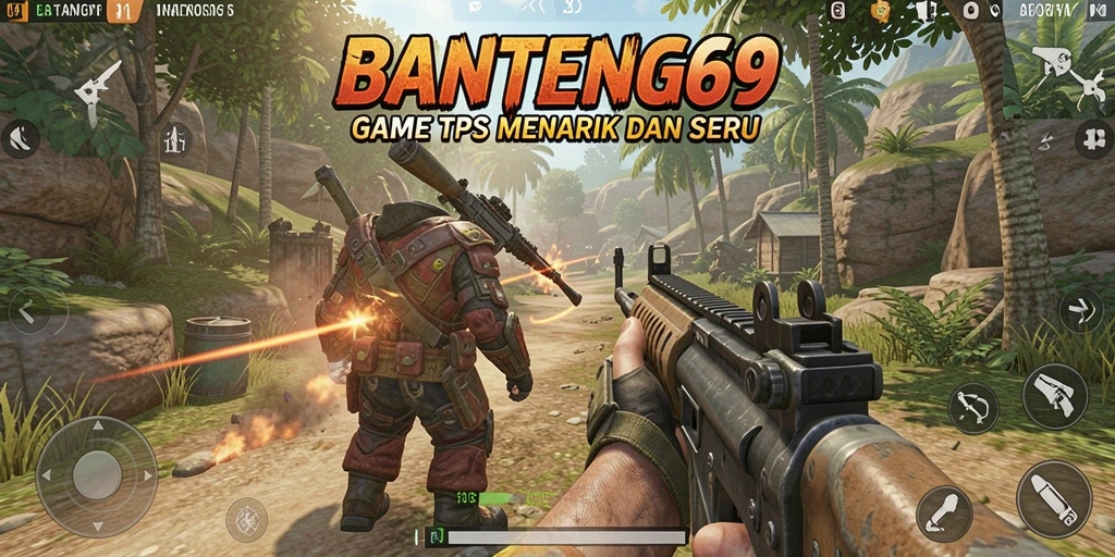 Screenshot gameplay BANTENG69 dengan aksi tembak-menembak yang intens.