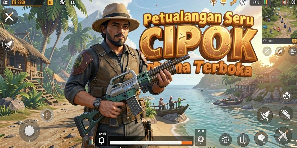 Screenshot gameplay CIPOK menunjukkan eksplorasi dunia terbuka yang mengagumkan.