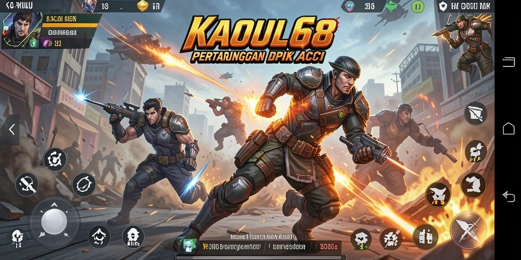 Tampilan gameplay KAOL68 dengan aksi pertarungan yang mendebarkan.