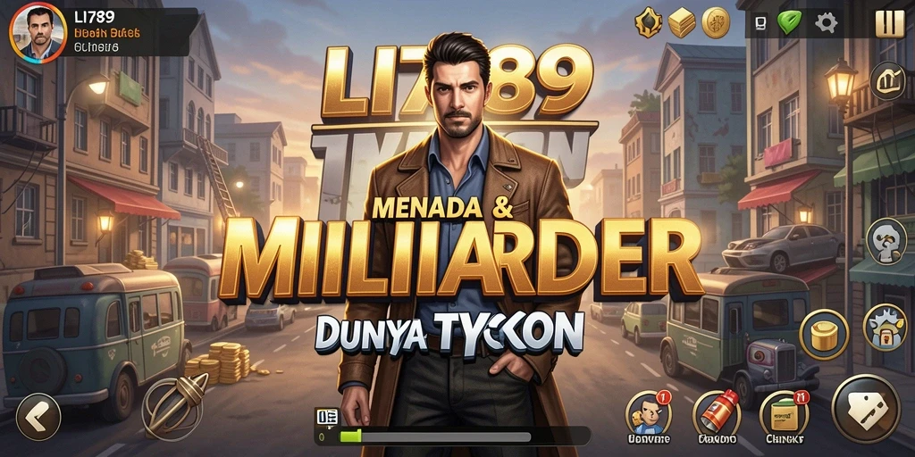 Tampilan gameplay LI789 dengan berbagai bisnis yang dikelola pemain.