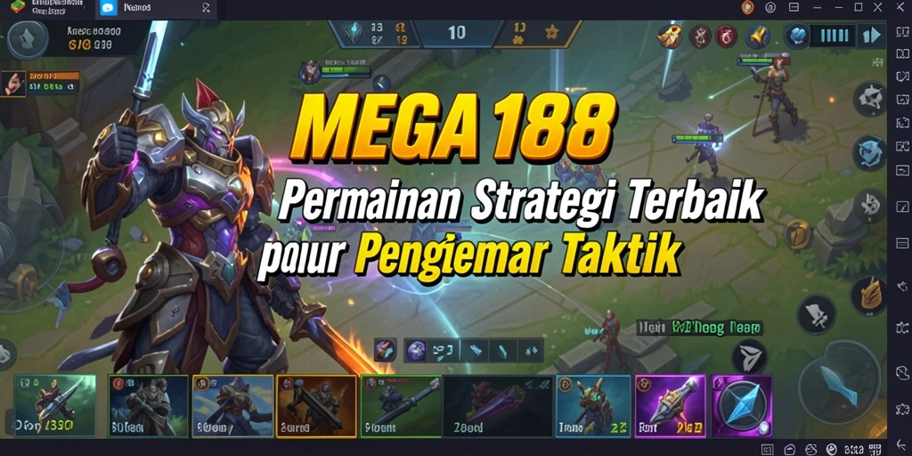 Tampilan penuh aksi dari gameplay strategi MEGA188.