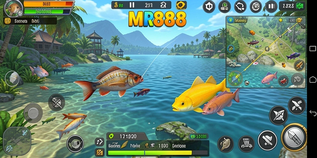 Tampilan gameplay memancing yang seru di MR888.