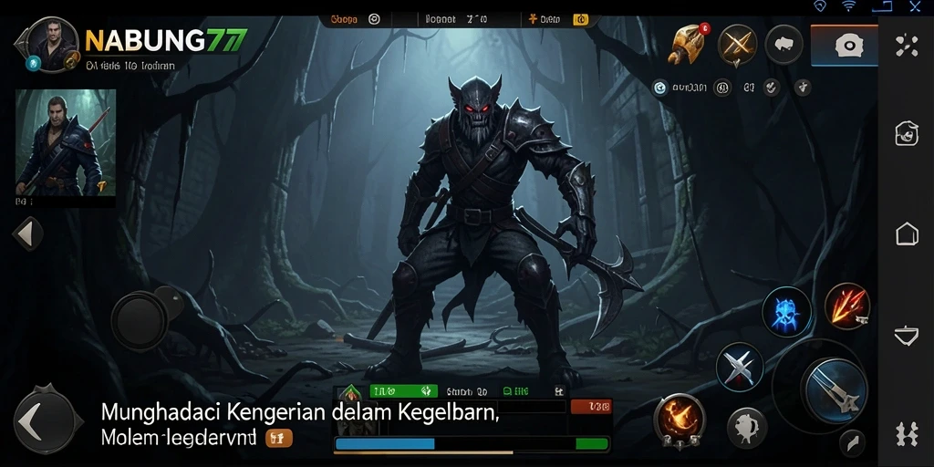 Tampilan gameplay dari NABUNG77 yang menegangkan dan penuh kengerian.