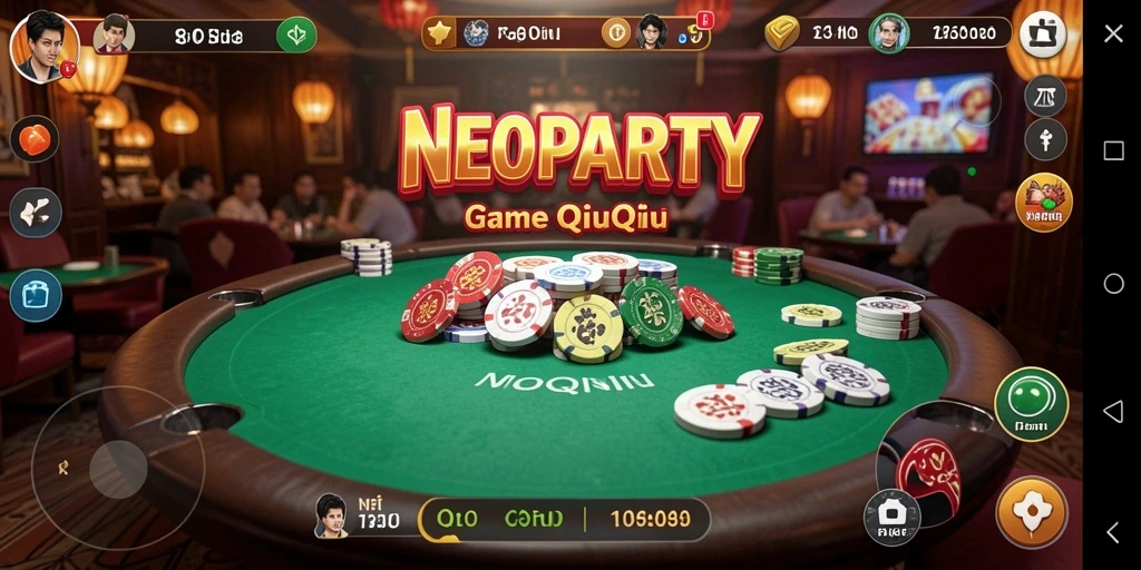Tampilan gameplay QiuQiu yang seru dan mengasyikkan di NEOPARTY.