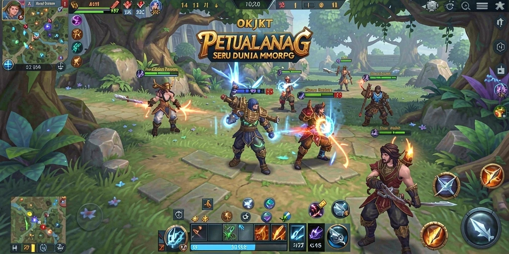 Screenshot gameplay menampilkan aksi pertempuran yang mendebarkan di OKJKT.