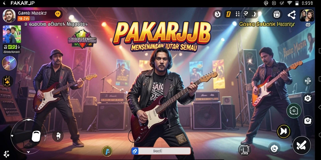 Tampilan gameplay seru di PAKARJP dengan banyak pilihan lagu.