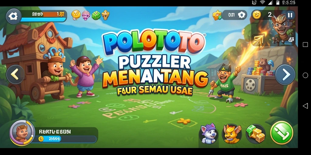 Screenshot gameplay POLOTOTO menampilkan suasana puzzle yang menarik dan menantang.