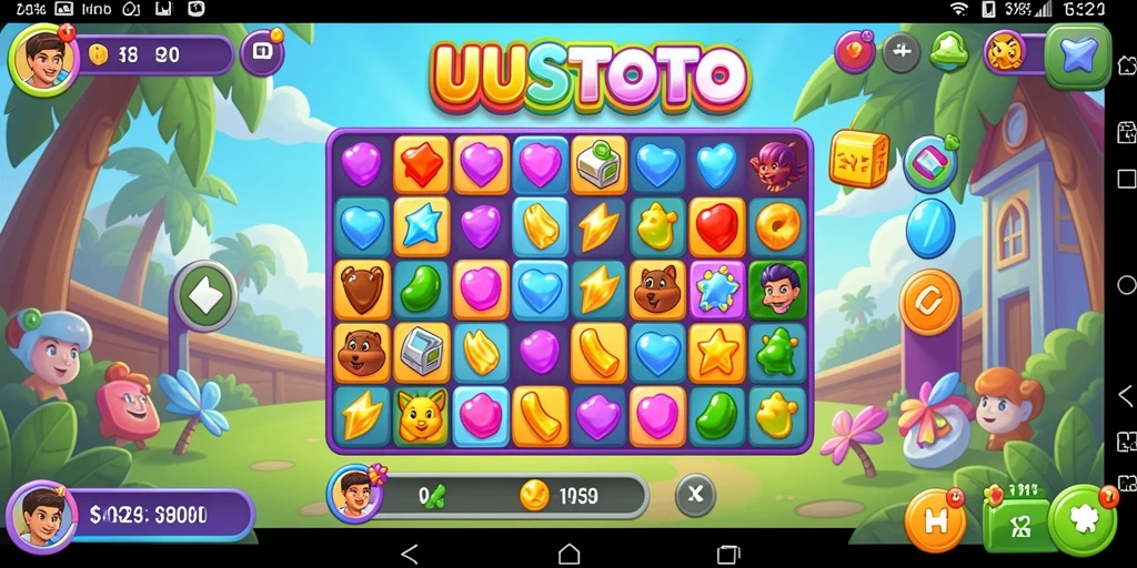 Tampilan gameplay UUSTOTO yang seru dan penuh warna.