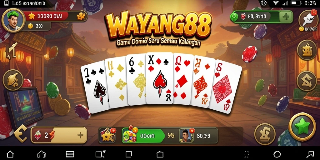 Screenshot gameplay seru dari WAYANG88 yang menampilkan pertandingan Domino.