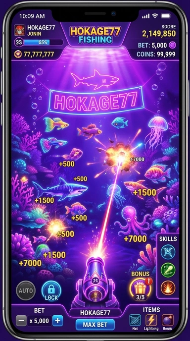 Screenshot aplikasi utama hokage77 yang menunjukkan antarmuka pengguna yang ramah.